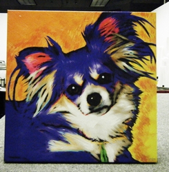 Pet-glo portrait - 1 face- Solid Color Background